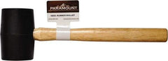Paramount - 1 Lb Head Rubber Mallet - 12-15/16" OAL, Wood Handle - Industrial Tool & Supply