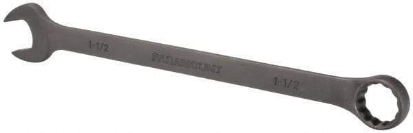 Paramount - 1-1/2" 12 Point Combination Wrench - 20-1/2" OAL, Chrome Vanadium Steel, Black Finish - Industrial Tool & Supply