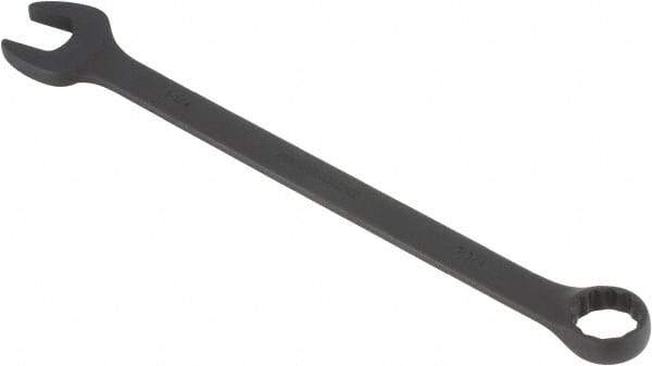 Paramount - 1-1/4" 12 Point Offset Combination Wrench - 15° Offset Angle, 17" OAL, Chrome Vanadium Steel, Black Finish - Industrial Tool & Supply