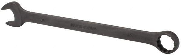 Paramount - 30mm 12 Point Offset Combination Wrench - 15° Offset Angle, 15-1/2" OAL, Chrome Vanadium Steel, Black Finish - Industrial Tool & Supply