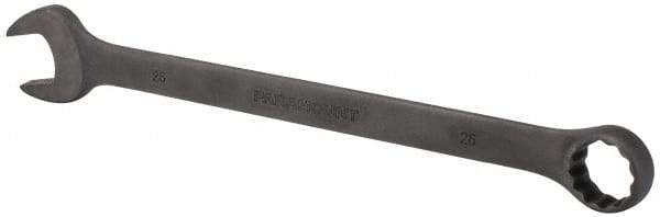 Paramount - 26mm 12 Point Offset Combination Wrench - 15° Offset Angle, 13-11/32" OAL, Chrome Vanadium Steel, Black Finish - Industrial Tool & Supply