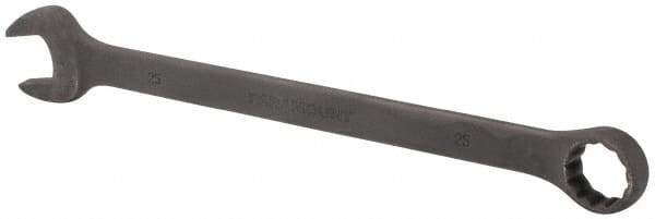 Paramount - 25mm 12 Point Offset Combination Wrench - 15° Offset Angle, 13-11/32" OAL, Chrome Vanadium Steel, Black Finish - Industrial Tool & Supply