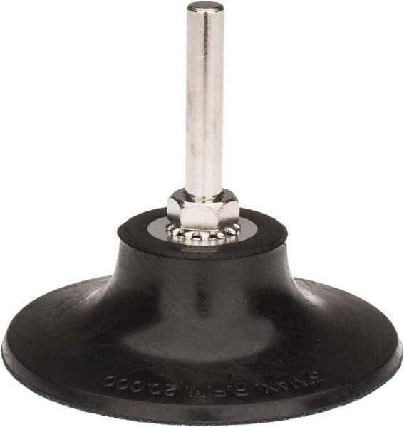 Tru-Maxx - 3" Diam Quick-Change Type R Disc Backing Pad - 1/4" Shank Diam, Soft Density, 20,000 RPM, Quick-Lok Compatible - Industrial Tool & Supply