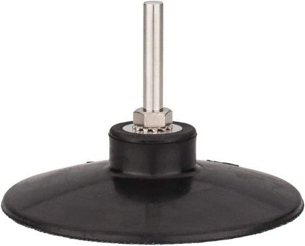 Tru-Maxx - 4" Diam Quick-Change Type S Disc Backing Pad - 1/4" Shank Diam, Medium Density, 10,000 RPM, Quick-Lok Compatible - Industrial Tool & Supply