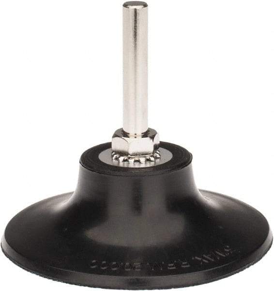 Tru-Maxx - 3" Diam Quick-Change Type R Disc Backing Pad - 1/4" Shank Diam, Hard Density, 20,000 RPM, Quick-Lok Compatible - Industrial Tool & Supply