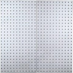 Triton - 18" Wide x 36" High Peg Board Storage Board - 2 Panels, Stainless Steel, Silver - Industrial Tool & Supply