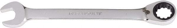 Paramount - 1" 12 Point Combination Wrench - 13° Head Angle, 12-11/16" OAL, Chrome Vanadium Steel, Polished Finish - Industrial Tool & Supply