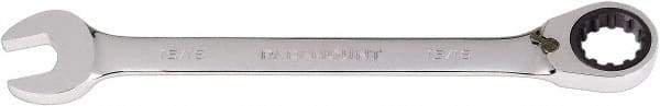 Paramount - 15/16" 12 Point Combination Wrench - 13° Head Angle, 12-11/16" OAL, Chrome Vanadium Steel, Polished Finish - Industrial Tool & Supply
