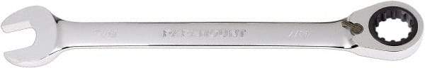 Paramount - 7/8" 12 Point Combination Wrench - 13° Head Angle, 11-3/8" OAL, Chrome Vanadium Steel, Polished Finish - Industrial Tool & Supply
