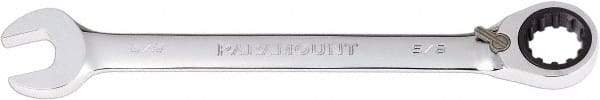 Paramount - 5/8" 12 Point Combination Wrench - 13° Head Angle, 8-3/16" OAL, Chrome Vanadium Steel, Polished Finish - Industrial Tool & Supply