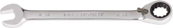 Paramount - 9/16" 12 Point Combination Wrench - 13° Head Angle, 7-1/2" OAL, Chrome Vanadium Steel, Polished Finish - Industrial Tool & Supply
