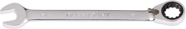 Paramount - 1/2" 12 Point Combination Wrench - 13° Head Angle, 7" OAL, Chrome Vanadium Steel, Polished Finish - Industrial Tool & Supply