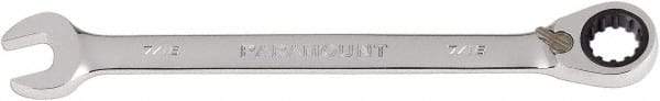 Paramount - 7/16" 12 Point Combination Wrench - 13° Head Angle, 6-1/2" OAL, Chrome Vanadium Steel, Polished Finish - Industrial Tool & Supply