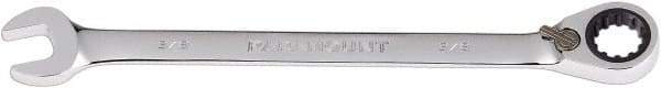 Paramount - 3/8" 12 Point Combination Wrench - 13° Head Angle, 6-1/4" OAL, Chrome Vanadium Steel, Polished Finish - Industrial Tool & Supply