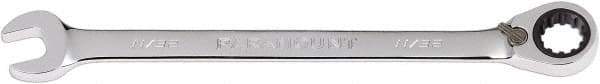 Paramount - 11/32" 12 Point Combination Wrench - 13° Head Angle, 5-7/8" OAL, Chrome Vanadium Steel, Polished Finish - Industrial Tool & Supply
