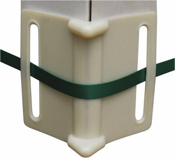 Vestil - 3-7/8" Long x 3-7/8" Wide x 5-3/8" High x 7/64" Thick Edge Guard - White, Cardboard Box, 100 Piece - Industrial Tool & Supply