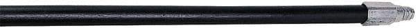 Rubbermaid - 60 x 1-1/16" Wood Handle for Push Brooms - Threaded Connection, Black - Industrial Tool & Supply