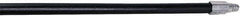 Rubbermaid - 60 x 1-1/16" Wood Handle for Push Brooms - Threaded Connection, Black - Industrial Tool & Supply