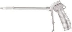 Value Collection - 230 Max psi Adjustable Safety Nozzle Adjustable Air Blow Gun - 1/4 NPT Inlet, 12" Tube Length, Chrome Plated Aluminum - Industrial Tool & Supply