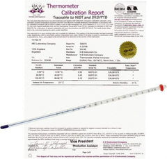 H-B Instruments - -20 to 110°C, Organic Filled Precision Thermometer - 12 Inch Immersion Length - Industrial Tool & Supply
