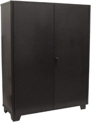 Jamco - 4 Shelf Locking Storage Cabinet - Steel, 60" Wide x 24" Deep x 78" High, Black - Industrial Tool & Supply