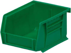 Akro-Mils - 10 Lb. Load Capacity, 5-3/8" Deep, Green Polymer Hopper Stacking Bin - 3" High x 4-1/8" Wide x 5-3/8" Long - Industrial Tool & Supply