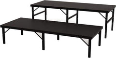 Valley Craft - 48 Wide x 120" Deep x 28" High, Steel Work Table - 14 Gauge Stainless Steel Top, Adjustable Height Legs, Gray - Industrial Tool & Supply