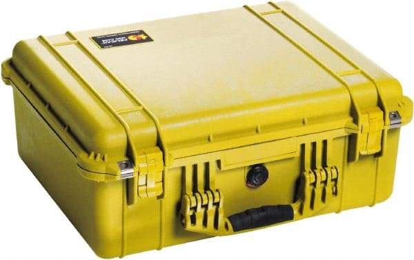 Pelican Products, Inc. - 17-13/64" Wide x 8-13/32" High, Clamshell Hard Case - Yellow, Polyethylene - Industrial Tool & Supply