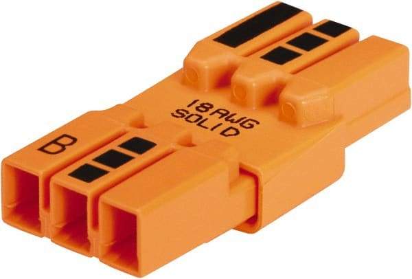 Ideal - 3 Poles, 18 AWG, Luminaire Quick Disconnect - For Use with Nonresidential Fluorescent Luminaires - Industrial Tool & Supply