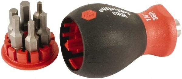 Wiha - Stubby Insert Bit Screwdriver Set - Hex - Industrial Tool & Supply