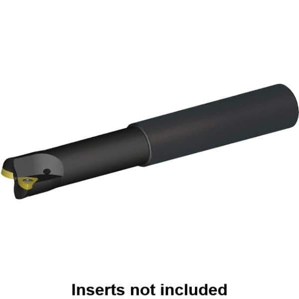 Kennametal - 20mm Cut Diam, 0.04" Max Depth, 25mm Shank Diam, Cylindrical Shank Indexable High-Feed Helical End Mill - Screw Holding Method, WP..0302.. Insert, Through Coolant - Industrial Tool & Supply