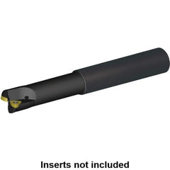 Kennametal - 25mm Cut Diam, 0.04" Max Depth, 25mm Shank Diam, Cylindrical Shank Indexable High-Feed Helical End Mill - Screw Holding Method, WP..0302.. Insert, Through Coolant - Industrial Tool & Supply