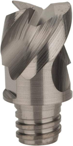 Iscar - MM EA Grade IC08 Carbide End Milling Tip Insert - Uncoated, 3 Flutes, 12.7mm Cutting Diam, 8mm Depth of Cut, 16.5mm Extension, 3/32" Cnr Rad, 45° Helix - Industrial Tool & Supply