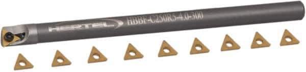 Hertel - 0.3" Min Diam Smallest Bar, 2" Min Diam Largest Bar, Carbide Indexable Boring Bar Set - TD.. Insert, HBBQ Toolholder, 2-1/2" Max Bore Depth, Through Coolant - Industrial Tool & Supply