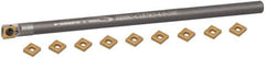 Hertel - 0.208" Min Diam Smallest Bar, 0.208" Min Diam Largest Bar, Carbide Indexable Boring Bar Set - CD.. Insert, HBBQ Toolholder, 1-7/8" Max Bore Depth, Through Coolant - Industrial Tool & Supply