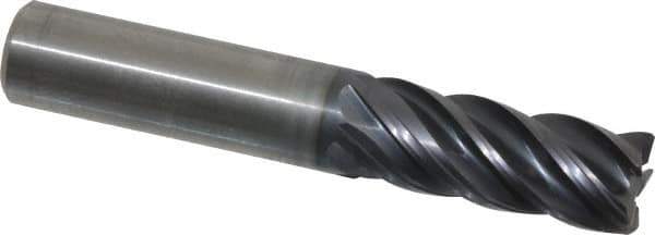 Kennametal - 1/2", 5 Flute, Solid Carbide, 0.03" Corner Radius End Mill - 3" OAL, 1-1/4" LOC - Industrial Tool & Supply