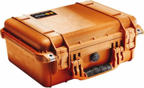 Pelican Products, Inc. - 13" Wide x 6-53/64" High, Clamshell Hard Case - Orange, Polyethylene - Industrial Tool & Supply