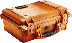 Pelican Products, Inc. - 13" Wide x 6-53/64" High, Clamshell Hard Case - Orange, Polyethylene - Industrial Tool & Supply