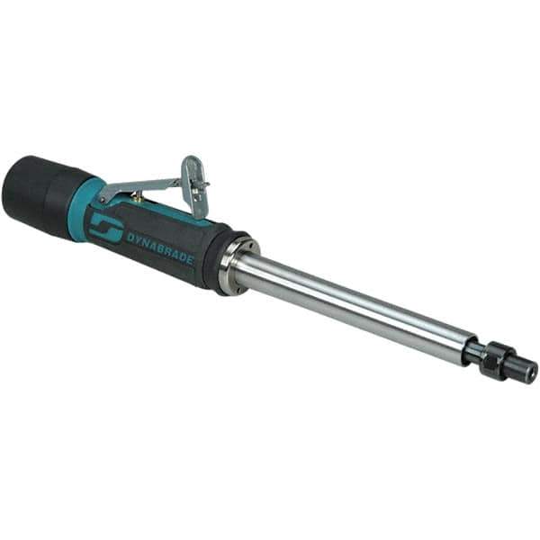 Dynabrade - 1/4" Collet, Straight Handle, Air Extended Length Die Grinder - 25,000 RPM, Rear Exhaust, 20 CFM, 0.4 hp, 90 psi, 1/4" Inlet - Industrial Tool & Supply