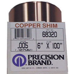 .003X6X100 COPPER SHIM - Industrial Tool & Supply