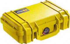 Pelican Products, Inc. - 8-11/32" Wide x 3-25/32" High, Clamshell Hard Case - Yellow, Polyethylene - Industrial Tool & Supply