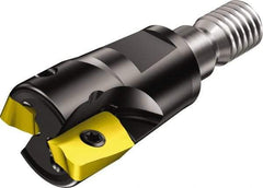 Sandvik Coromant - 3 Inserts, 1-1/4" Cut Diam, 0.3937" Max Depth of Cut, Indexable Square-Shoulder Face Mill - 90° Lead Angle, 1.693" High, R390-11.. Insert Compatibility, Through Coolant, Series CoroMill 390 - Industrial Tool & Supply