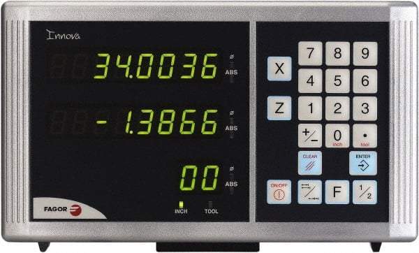 Fagor - 1 Axis, Metrology DRO System - 1µm Resolution, 5µmm Accuracy, LED Display - Industrial Tool & Supply