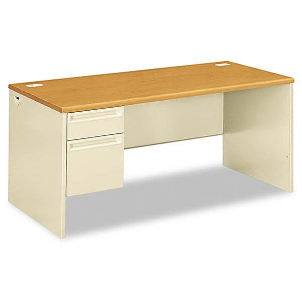 Hon - Office Desks Type: Single Pedestal w/Left Hand Return Center Draw: No - Industrial Tool & Supply