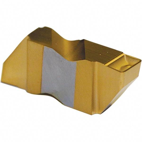 Tool-Flo - 2FLG P Grade AC3R, 3mm Cutting Width Carbide Grooving Insert - 2.79mm Max Depth of Cut, Right Hand, 0.005 to 0.01" Corner Radius, TiAlN Finish - Industrial Tool & Supply