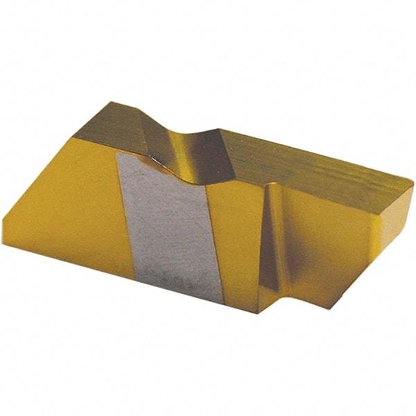 Tool-Flo - 3125FLFD Grade AC3R, 3.18mm Cutting Width Carbide Grooving Insert - 0.27" Max Depth of Cut, Right Hand, 0.005 to 0.01" Corner Radius, TiAlN Finish - Industrial Tool & Supply