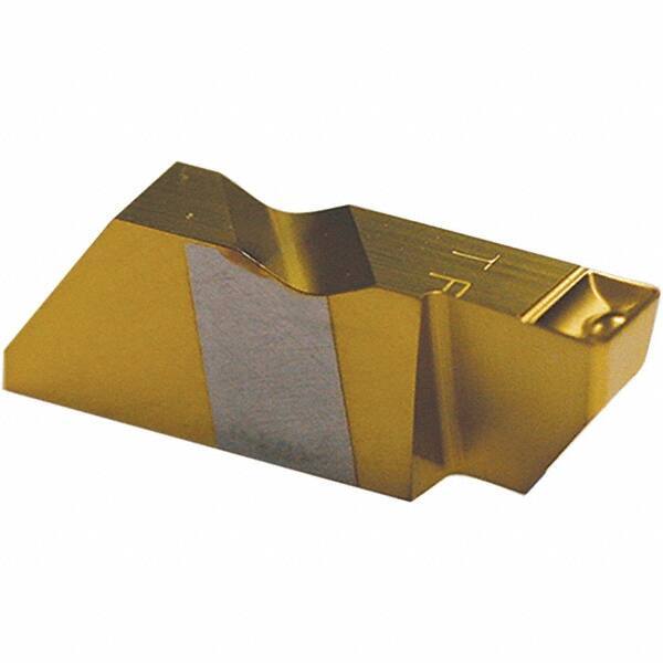 Tool-Flo - 3125FLFD P Grade AC50C, 3.18mm Cutting Width Carbide Grooving Insert - 0.27" Max Depth of Cut, Right Hand, 0.005 to 0.01" Corner Radius, AlTiN Finish - Industrial Tool & Supply