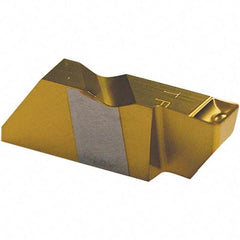 Tool-Flo - 3125FLFD P Grade AC50C, 3.18mm Cutting Width Carbide Grooving Insert - 0.27" Max Depth of Cut, Left Hand, 0.005 to 0.01" Corner Radius, AlTiN Finish - Industrial Tool & Supply