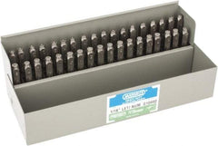 C.H. Hanson - 36 Piece, 1/16" Character Steel Stamp Set - Letters & Figures, Heavy Duty - Industrial Tool & Supply