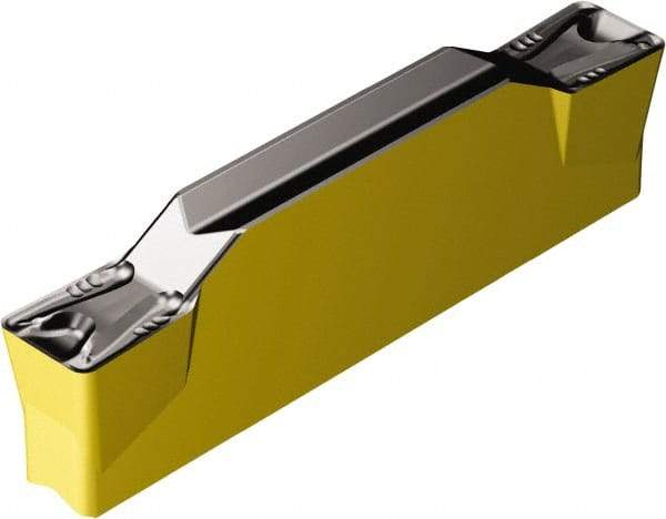 Sandvik Coromant - H2N123x2 TM Grade 4325, 4mm Cutting Width Carbide Grooving Insert - 23.4mm Max Depth of Cut, Neutral, 0.8mm Corner Radius, TiCN/Al2O3/TiN Finish - Industrial Tool & Supply